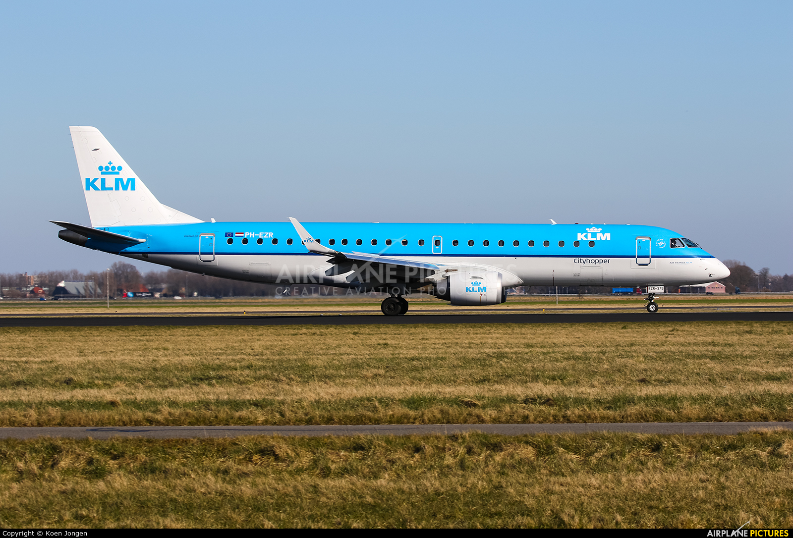 KLM Cityhopper PH-EZR aircraft at Amsterdam - Schiphol