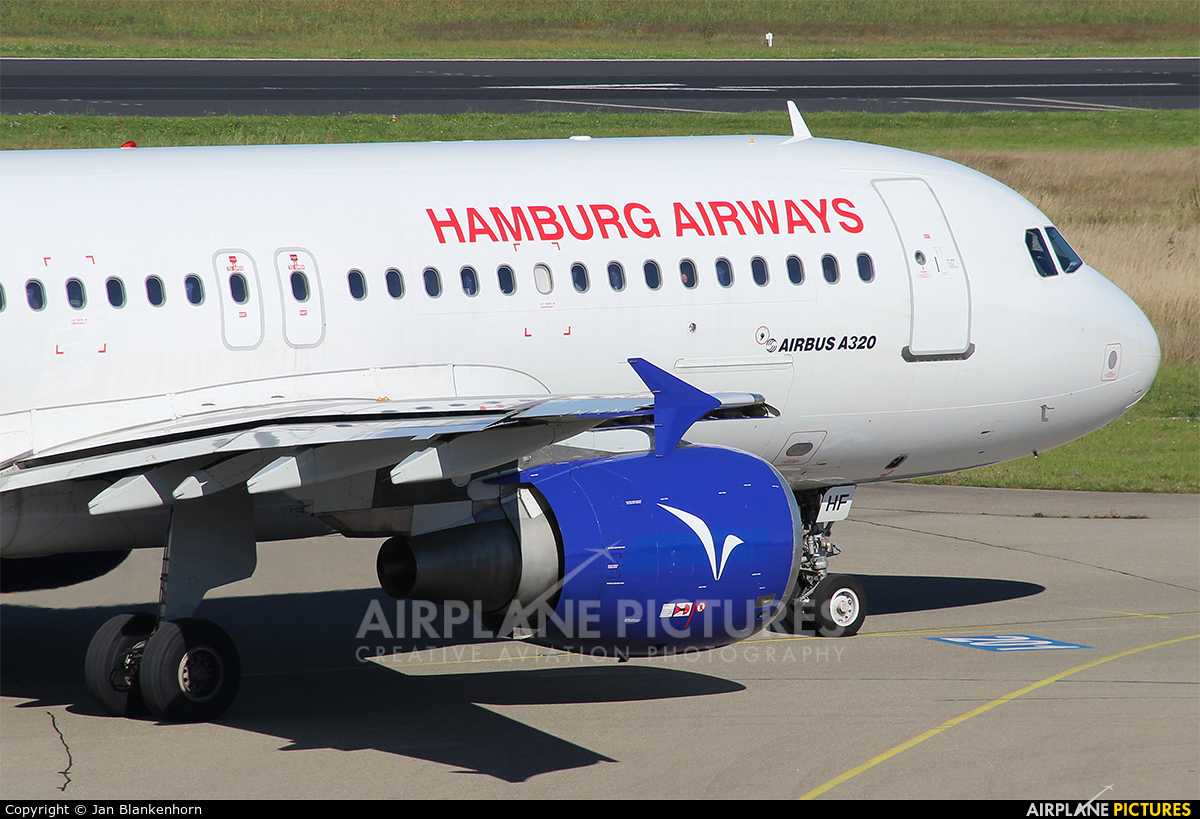 Hamburg Airways D-AHHF aircraft at Friedrichshafen