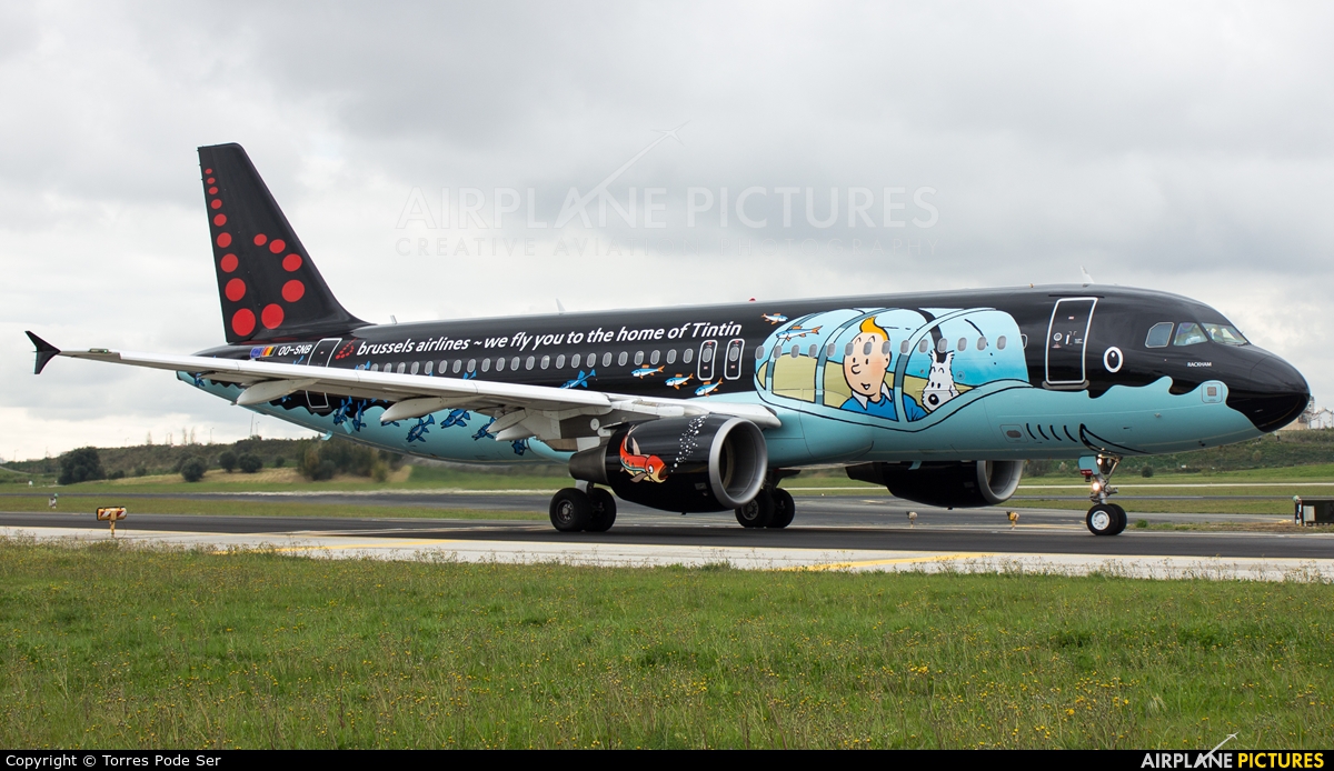 Brussels Airlines OO-SNB aircraft at Lisbon