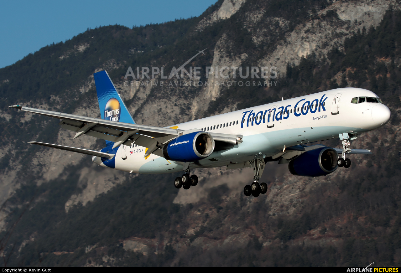 Thomas Cook G-FCLA aircraft at Innsbruck