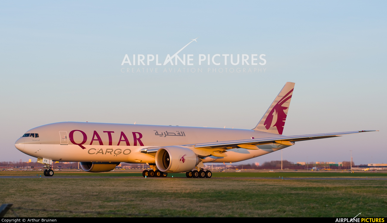Qatar Airways Cargo A7-BFE aircraft at Amsterdam - Schiphol