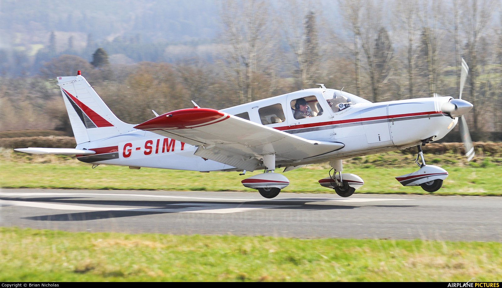 Private G-SIMY aircraft at Welshpool