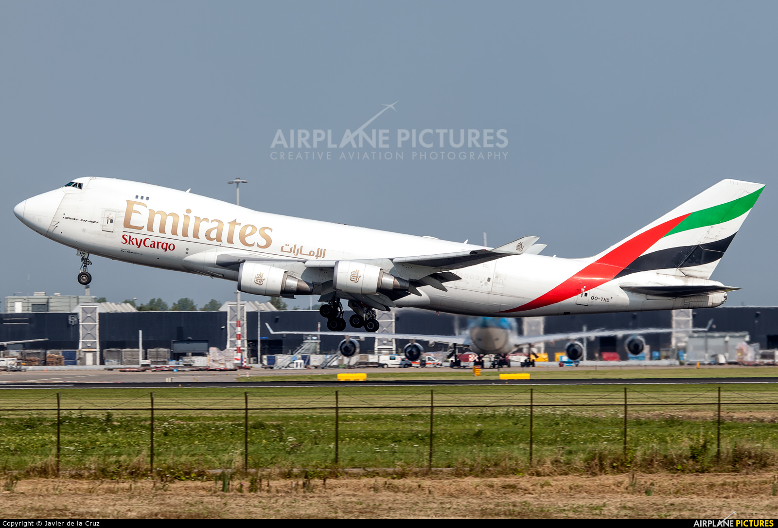 Emirates Sky Cargo OO-THD aircraft at Amsterdam - Schiphol