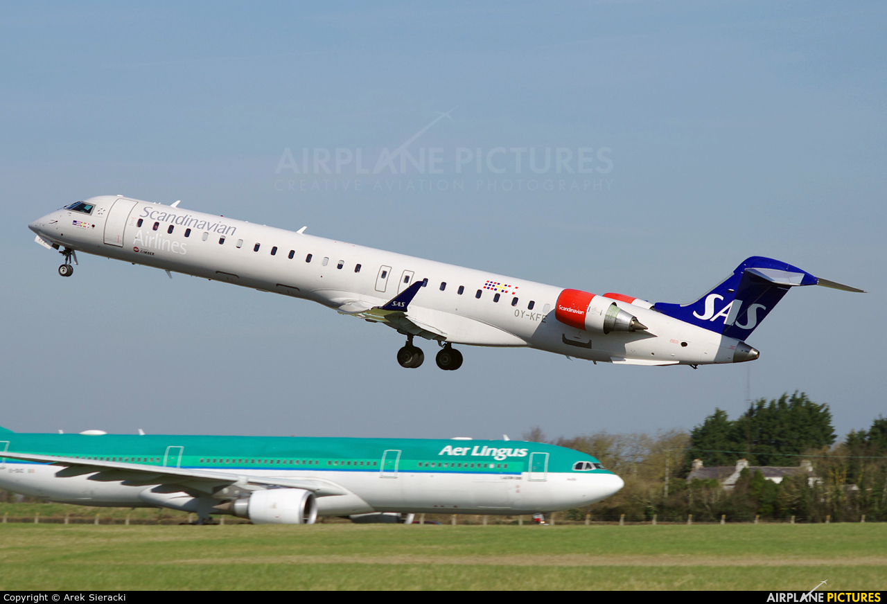 SAS - Scandinavian Airlines OY-KFE aircraft at Dublin