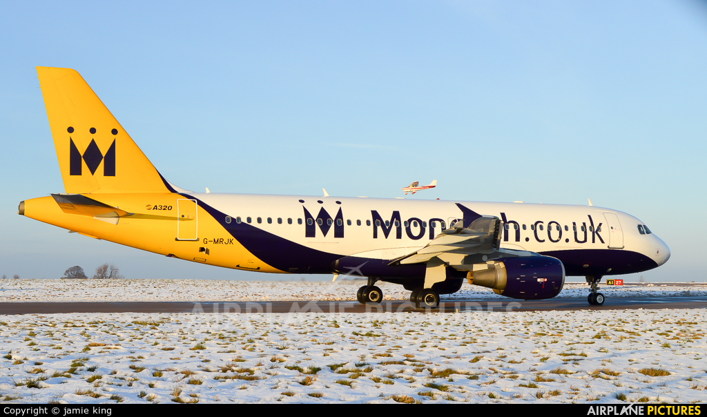 Monarch Airlines G-MRJK aircraft at East Midlands