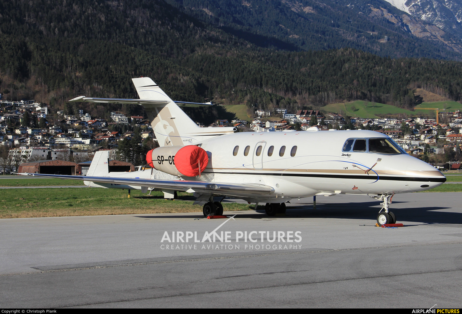 Blue Jet SP-CEO aircraft at Innsbruck