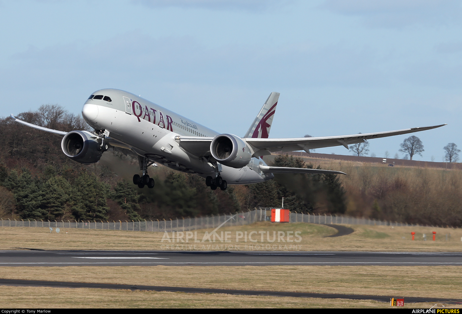 Qatar Airways A7-BCK aircraft at Edinburgh