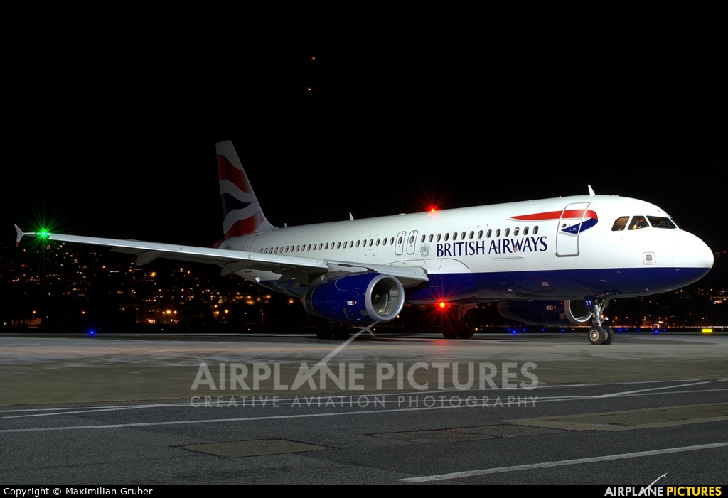 British Airways G-EUYT aircraft at Innsbruck