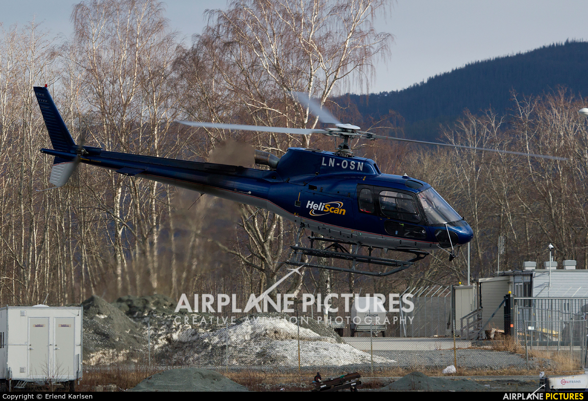 Heliscan LN-OSN aircraft at Trondheim - Vaernes