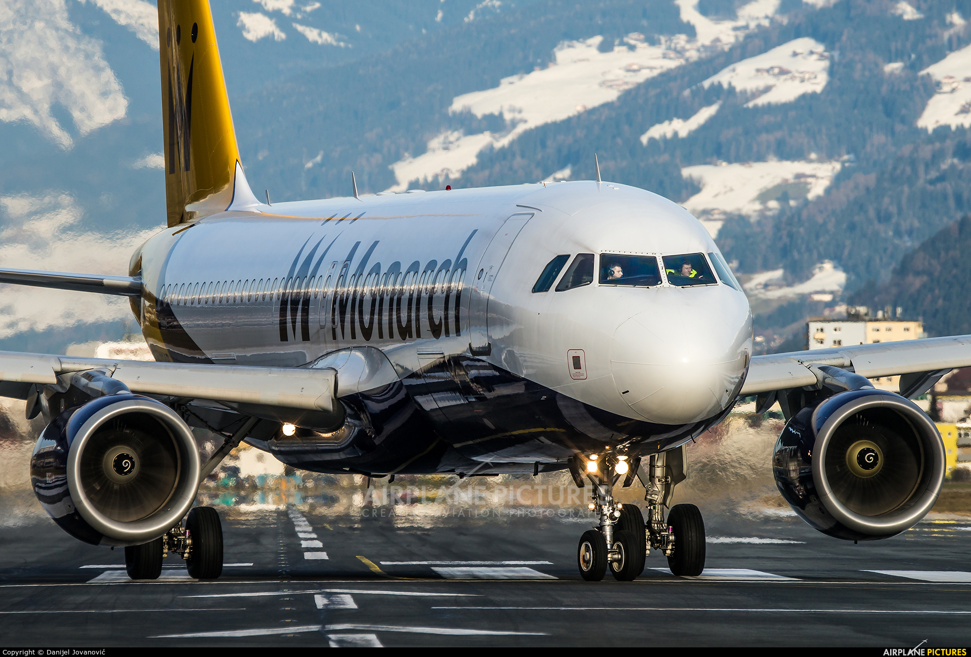 Monarch Airlines G-ZBAP aircraft at Innsbruck