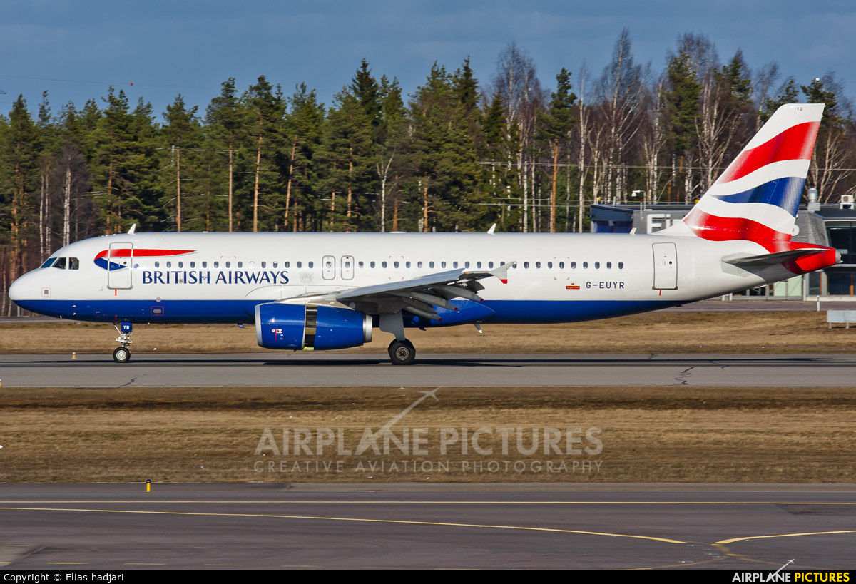 British Airways G-EUYR aircraft at Helsinki - Vantaa