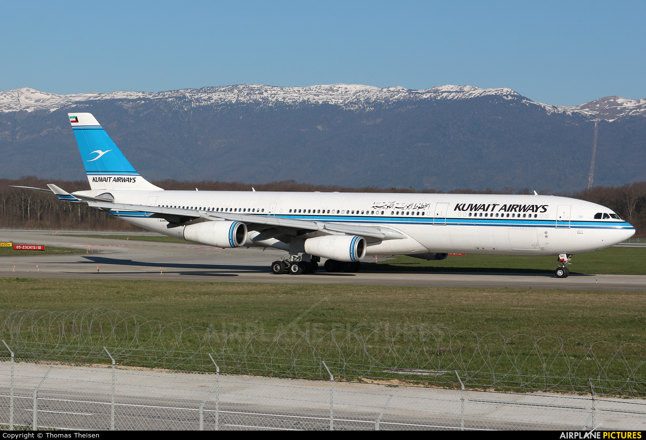 Kuwait Airways 9K-ANC aircraft at Geneva Intl