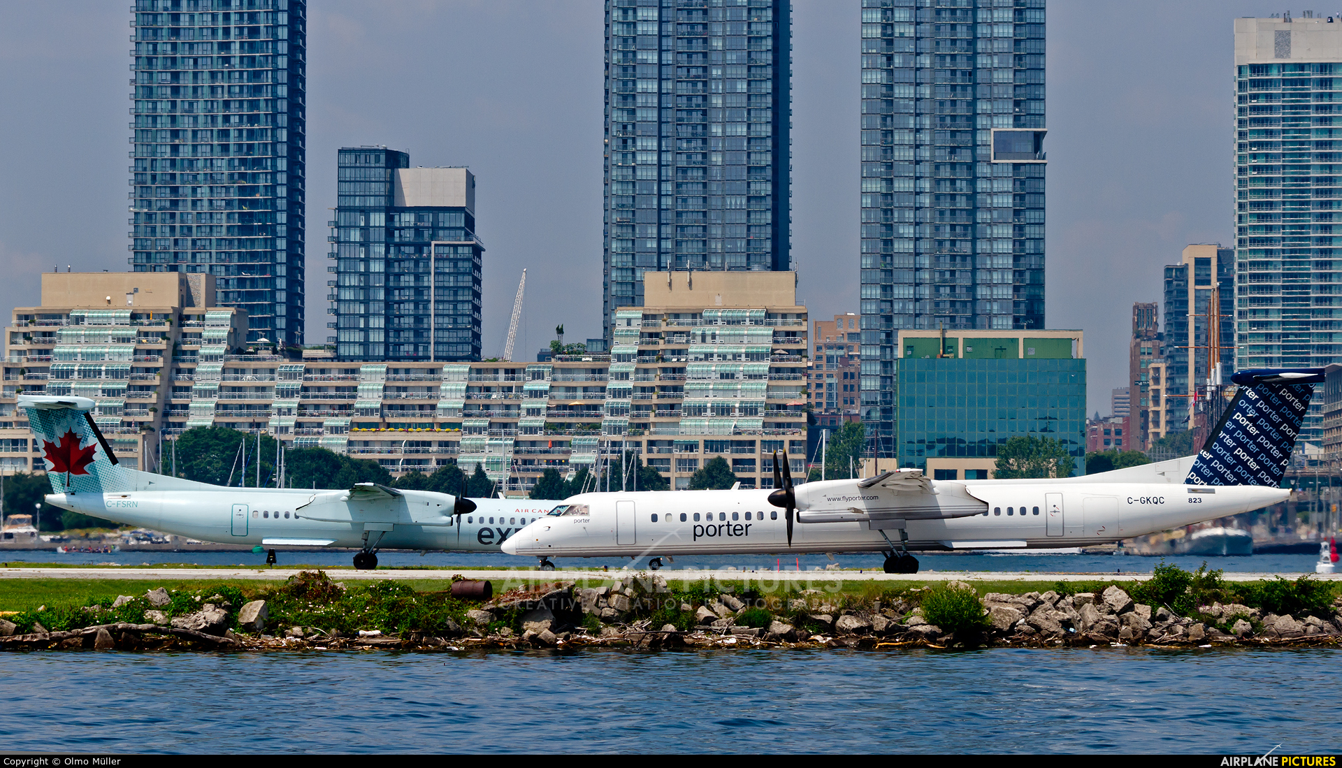 Porter Airlines C-GKQC aircraft at Toronto - Billy Bishop, ON