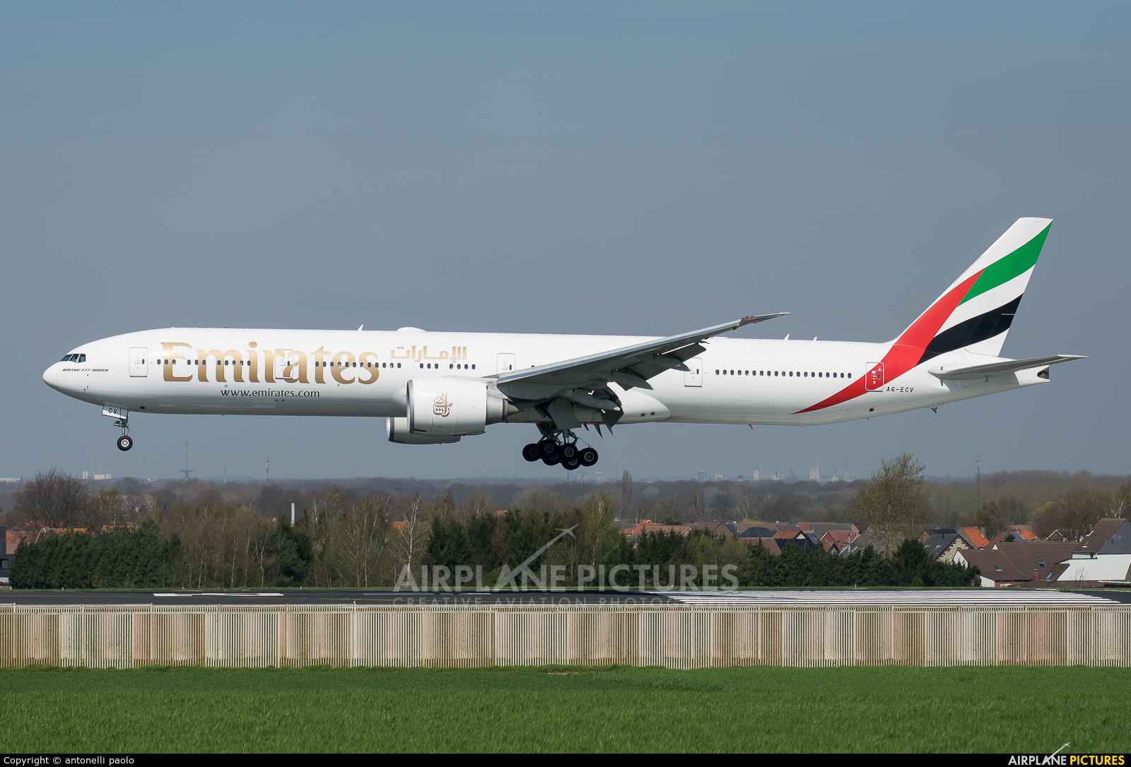 Emirates Airlines A6-ECV aircraft at Brussels - Zaventem