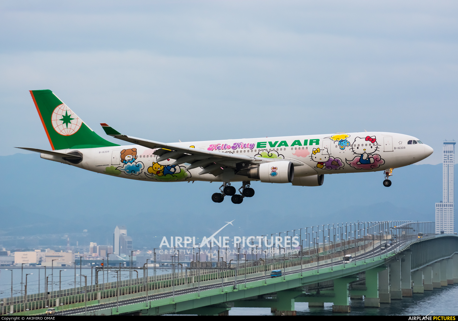 Eva Air B-16309 aircraft at Kansai Intl