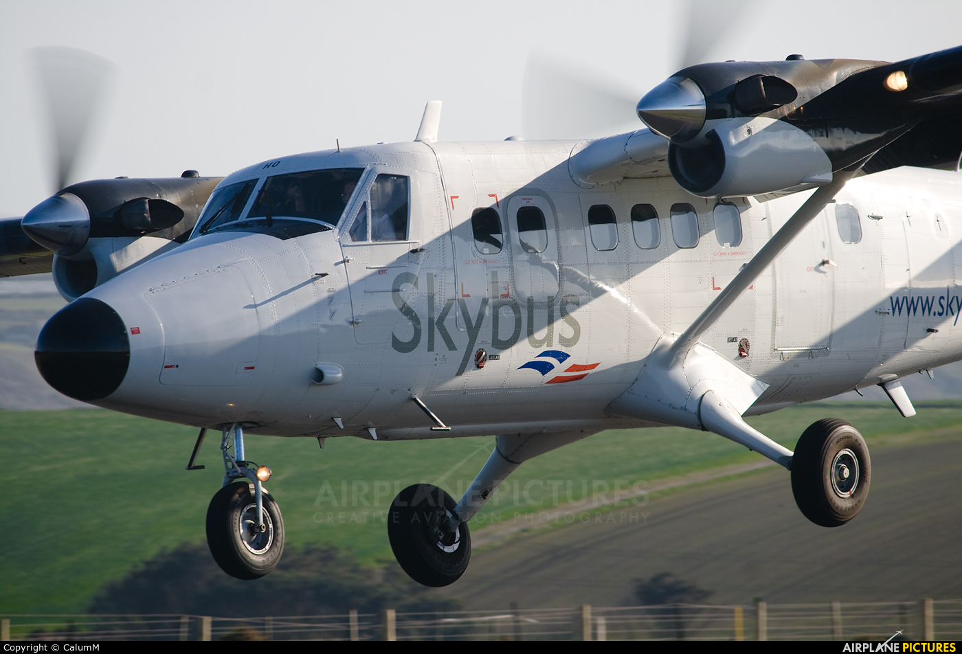 Skybus G-BIHO aircraft at Lands End / St Just