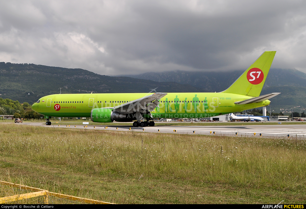 S7 Airlines VQ-BBI aircraft at Tivat