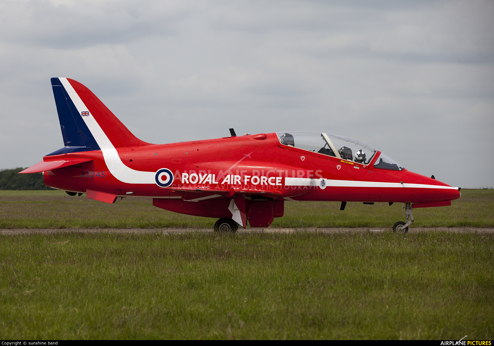 Royal Air Force "Red Arrows" XX245 aircraft at Scampton
