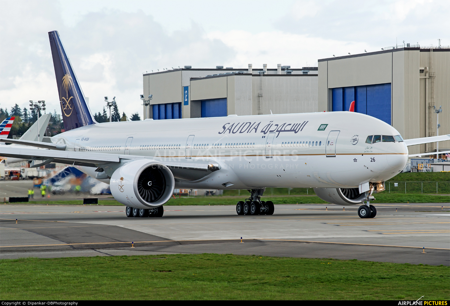 Saudi Arabian Airlines HZ-AK26 aircraft at Everett - Snohomish County / Paine Field