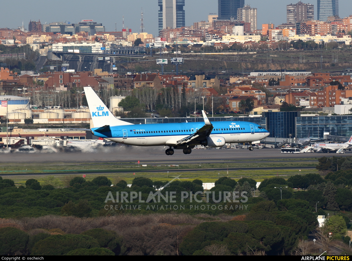 KLM PH-BCA aircraft at Madrid - Barajas