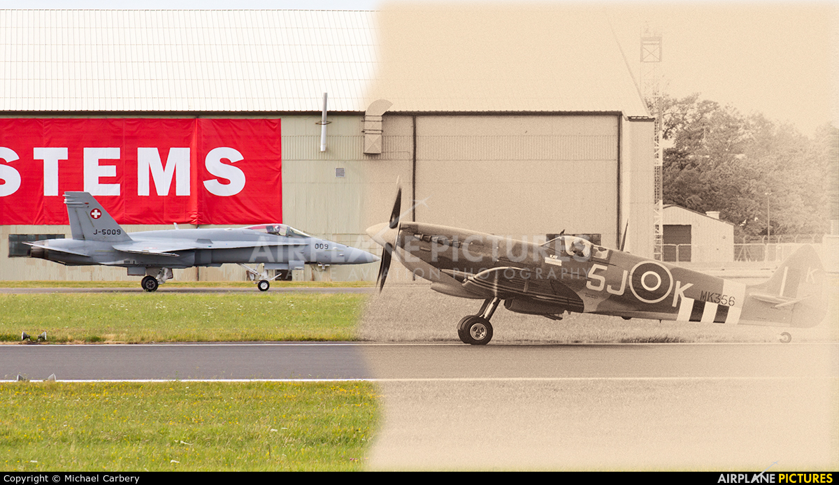 Royal Air Force "Battle of Britain Memorial Flight" MK356 aircraft at Fairford