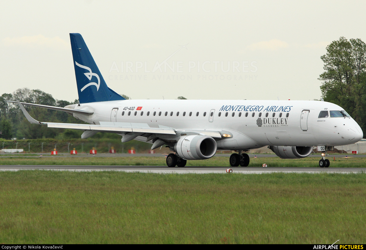 Montenegro Airlines 4O-AOD aircraft at Zagreb
