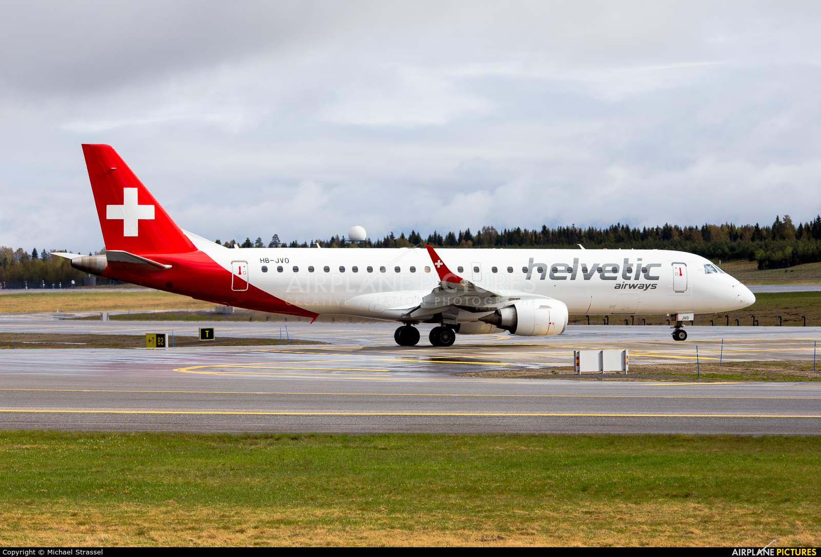 Helvetic Airways HB-JVO aircraft at Oslo - Gardermoen