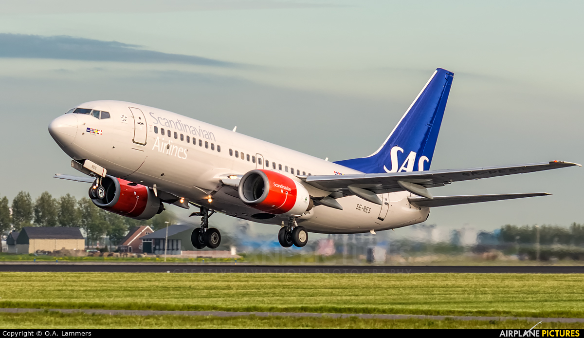 SAS - Scandinavian Airlines SE-RES aircraft at Amsterdam - Schiphol