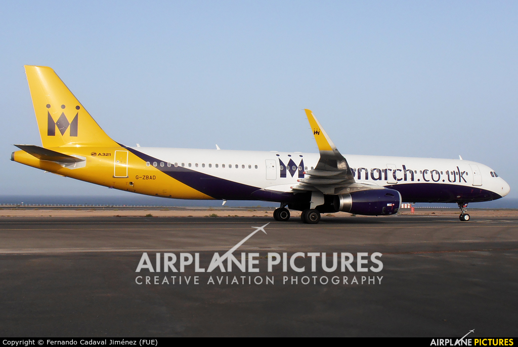 Monarch Airlines G-ZBAD aircraft at Fuerteventura - Puerto del Rosario