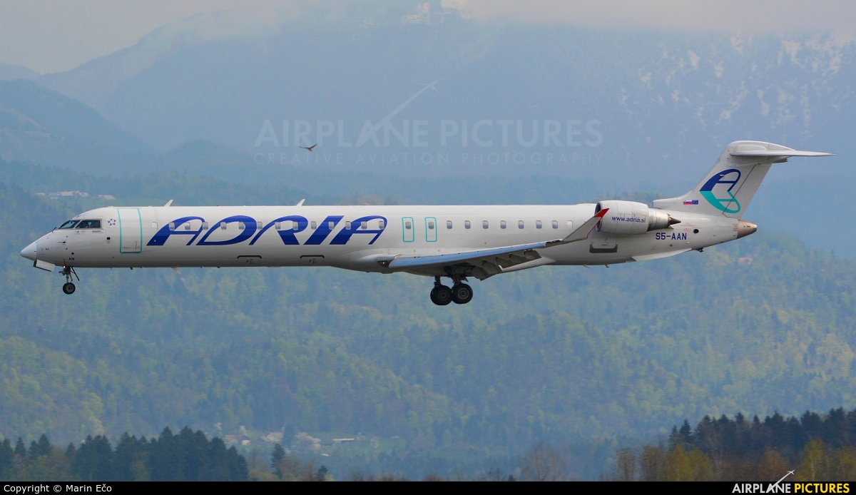 Adria Airways S5-AAN aircraft at Ljubljana - Brnik