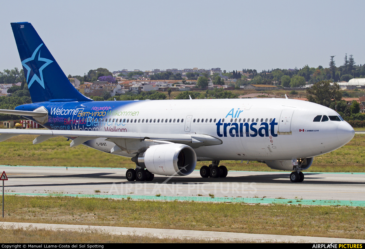 Air Transat C-GFAT aircraft at Málaga