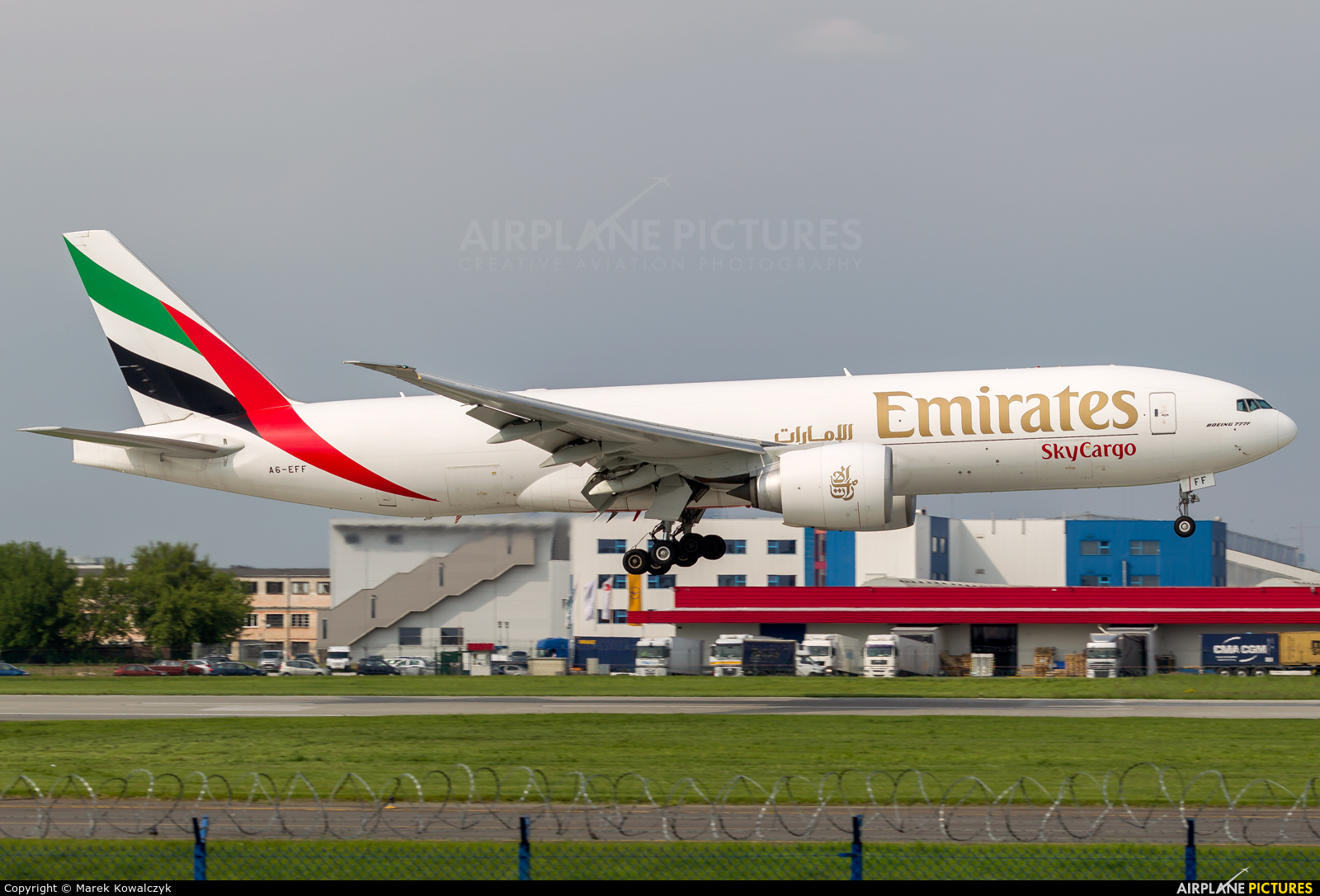 Emirates Sky Cargo A6-EFF aircraft at Warsaw - Frederic Chopin