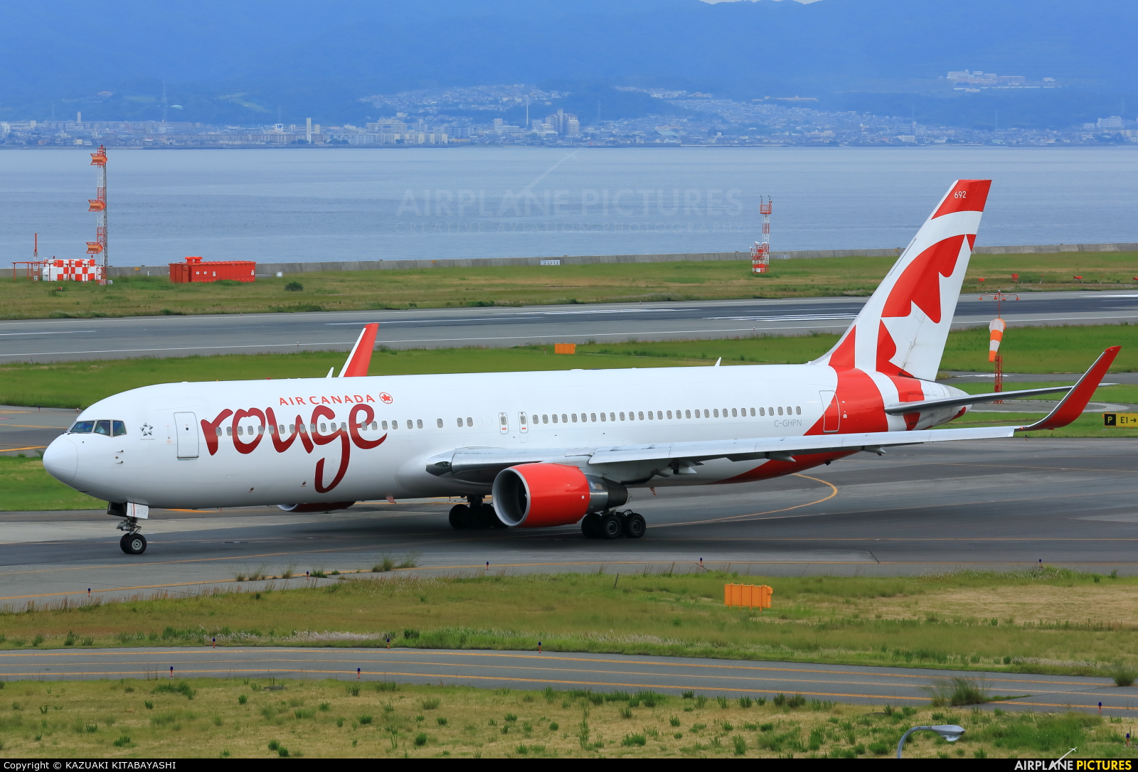Air Canada Rouge C-GHPN aircraft at Kansai Intl