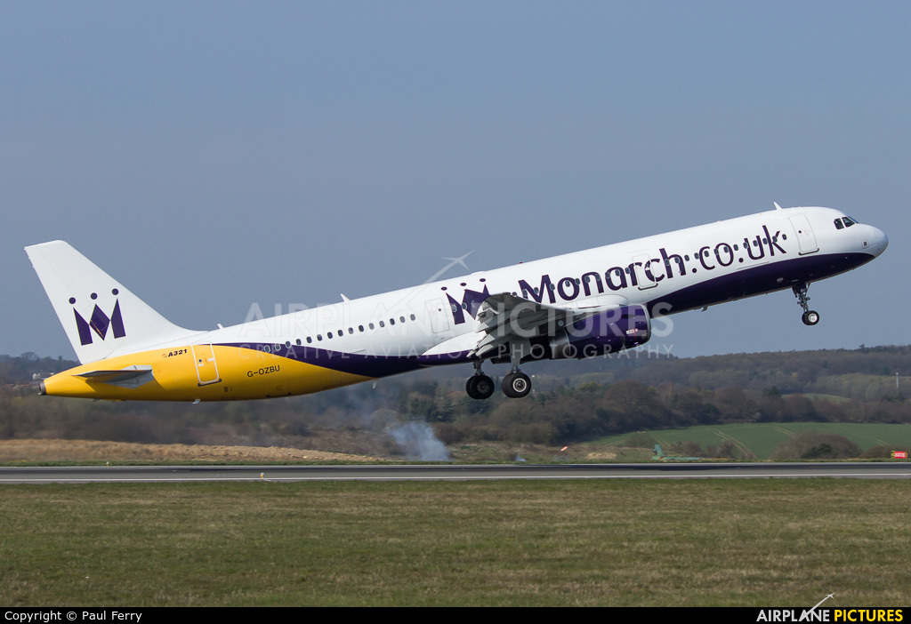 Monarch Airlines G-OZBU aircraft at London - Luton