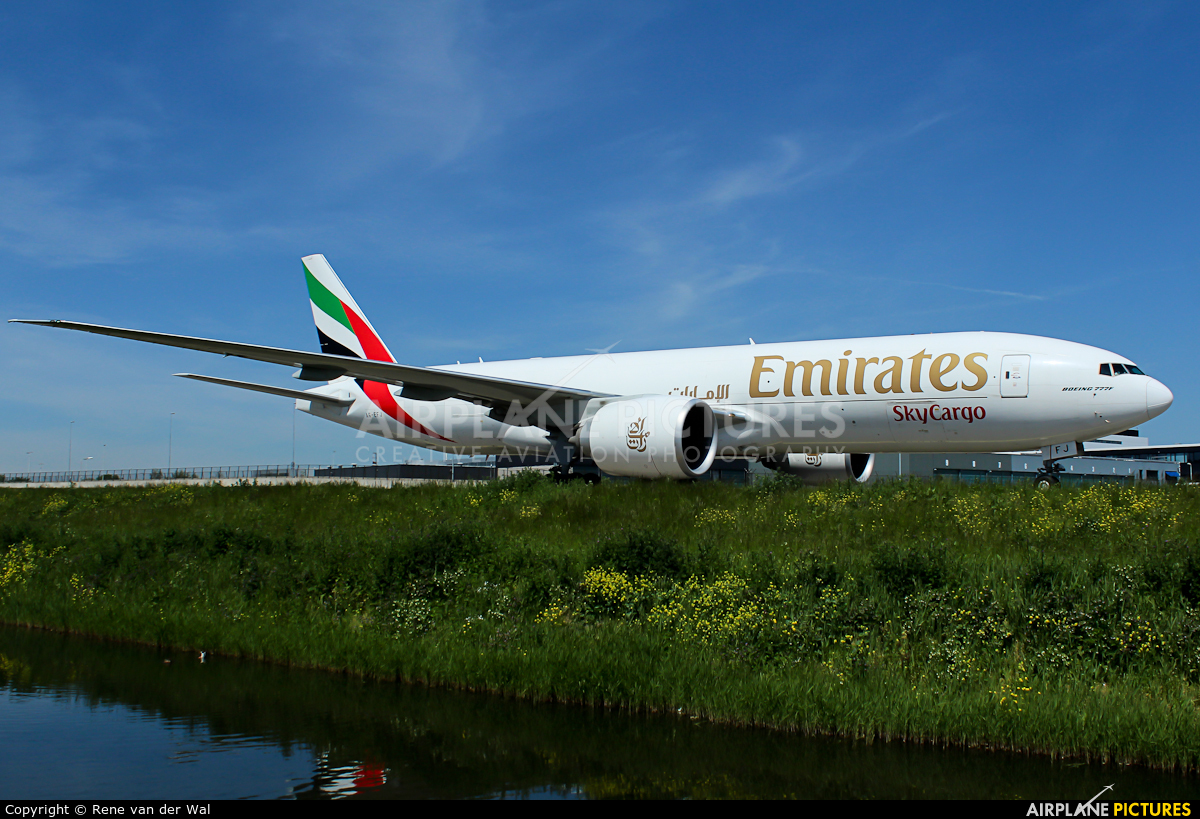 Emirates Sky Cargo A6-EFJ aircraft at Amsterdam - Schiphol