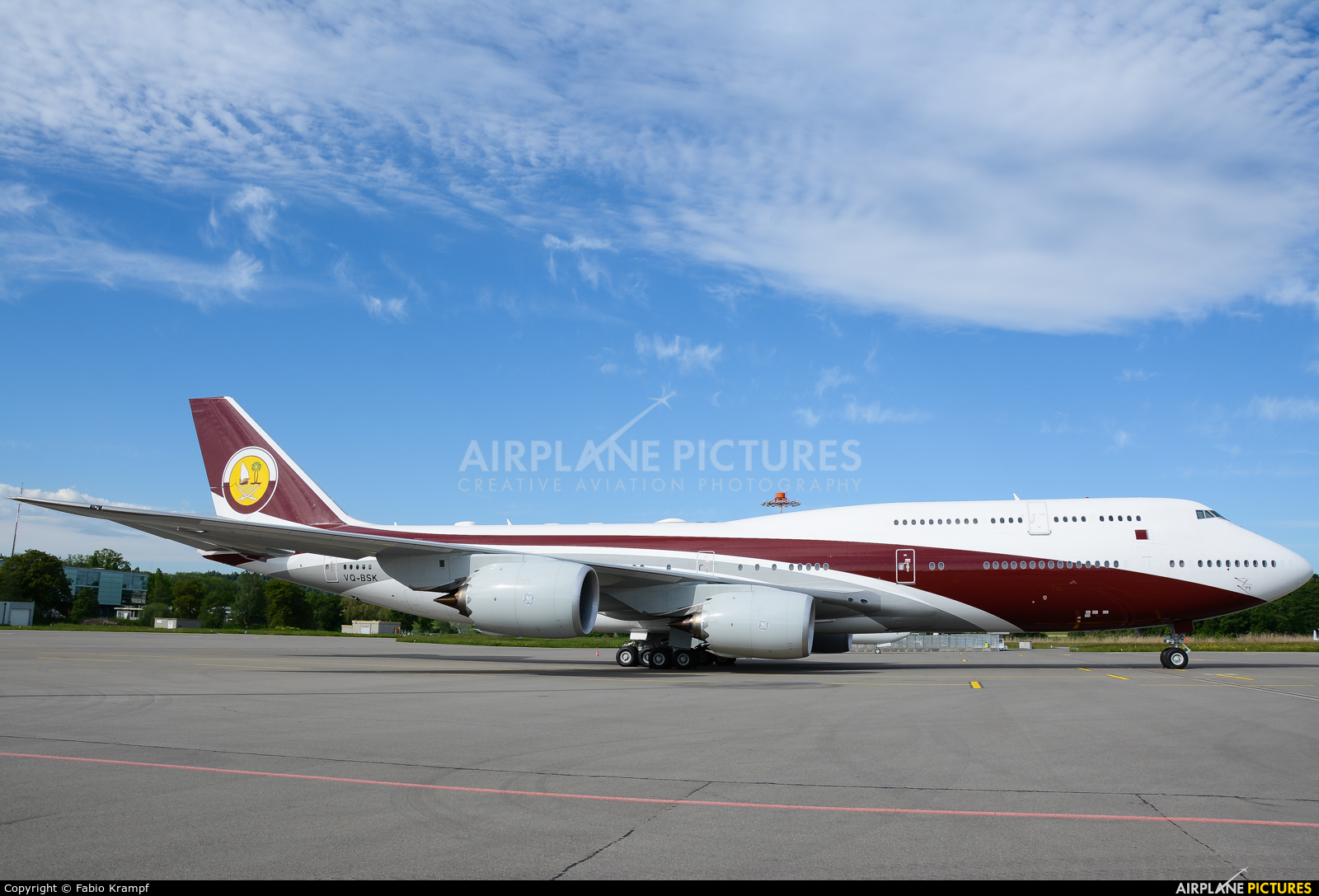 Qatar Amiri Flight VQ-BSK aircraft at Zurich