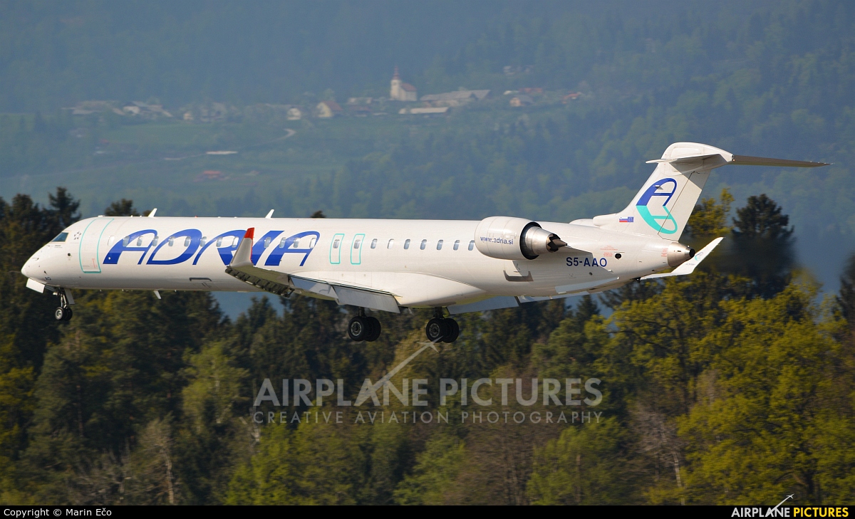 Adria Airways S5-AAO aircraft at Ljubljana - Brnik