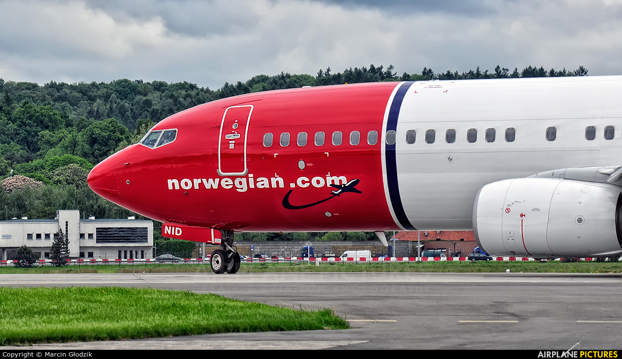 Norwegian Air Shuttle LN-NID aircraft at Kraków - John Paul II Intl
