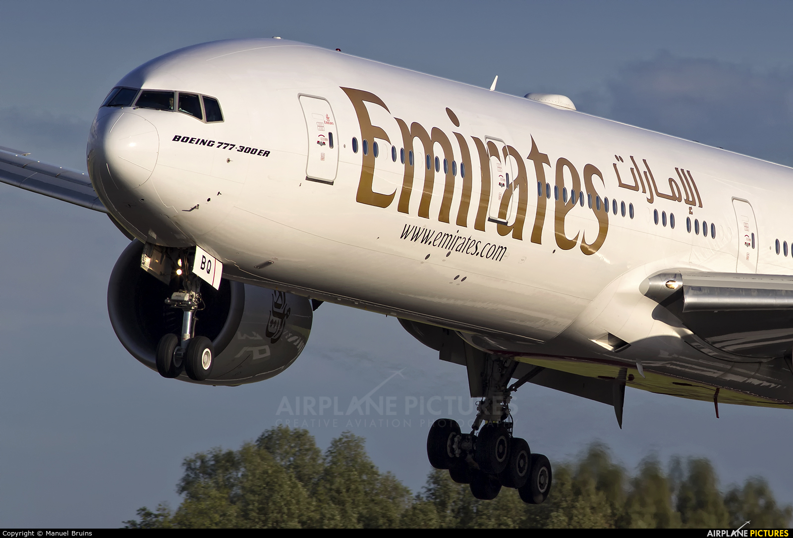 Emirates Airlines A6-EBQ aircraft at Amsterdam - Schiphol