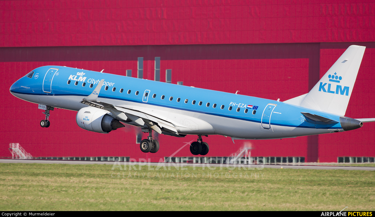 KLM Cityhopper PH-EZA aircraft at Luxembourg - Findel
