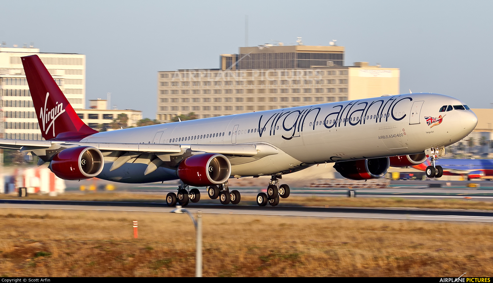Virgin Atlantic G-VGAS aircraft at Los Angeles Intl
