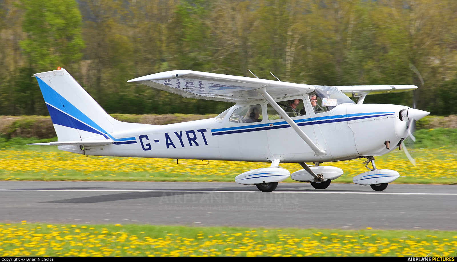 Private G-AYRT aircraft at Welshpool