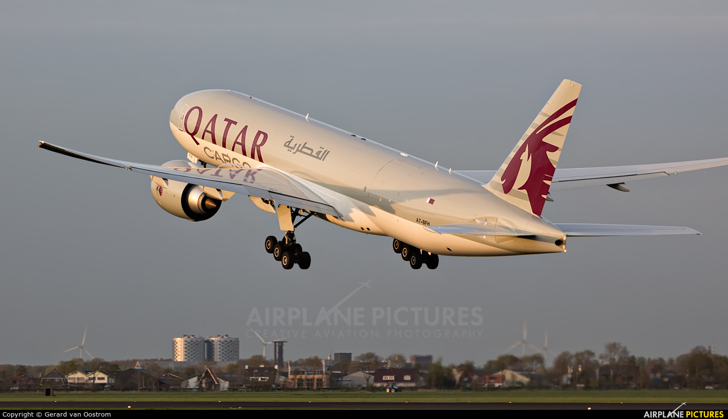 Qatar Airways Cargo A7-BFH aircraft at Amsterdam - Schiphol