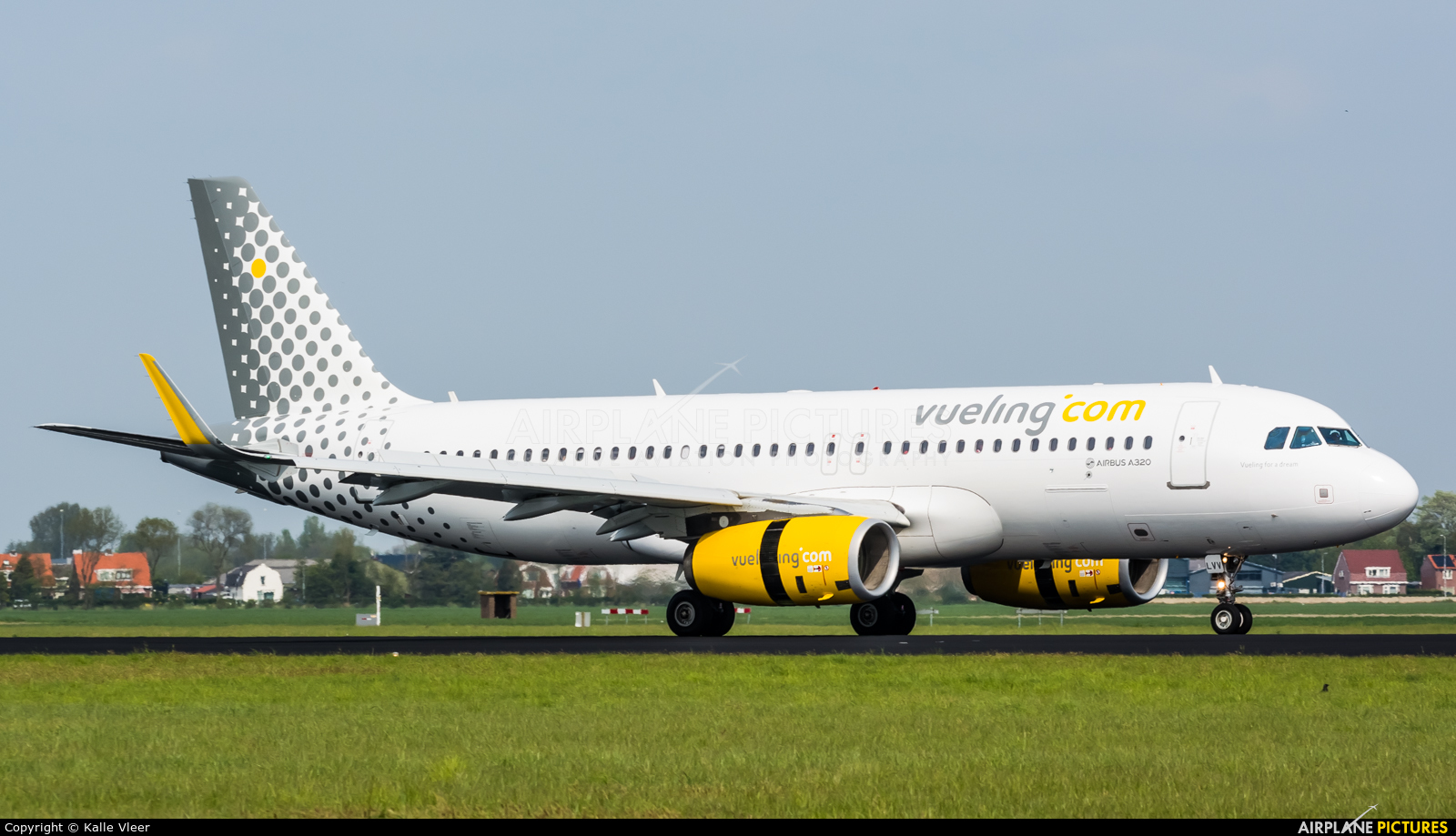 Vueling Airlines EC-LVV aircraft at Amsterdam - Schiphol