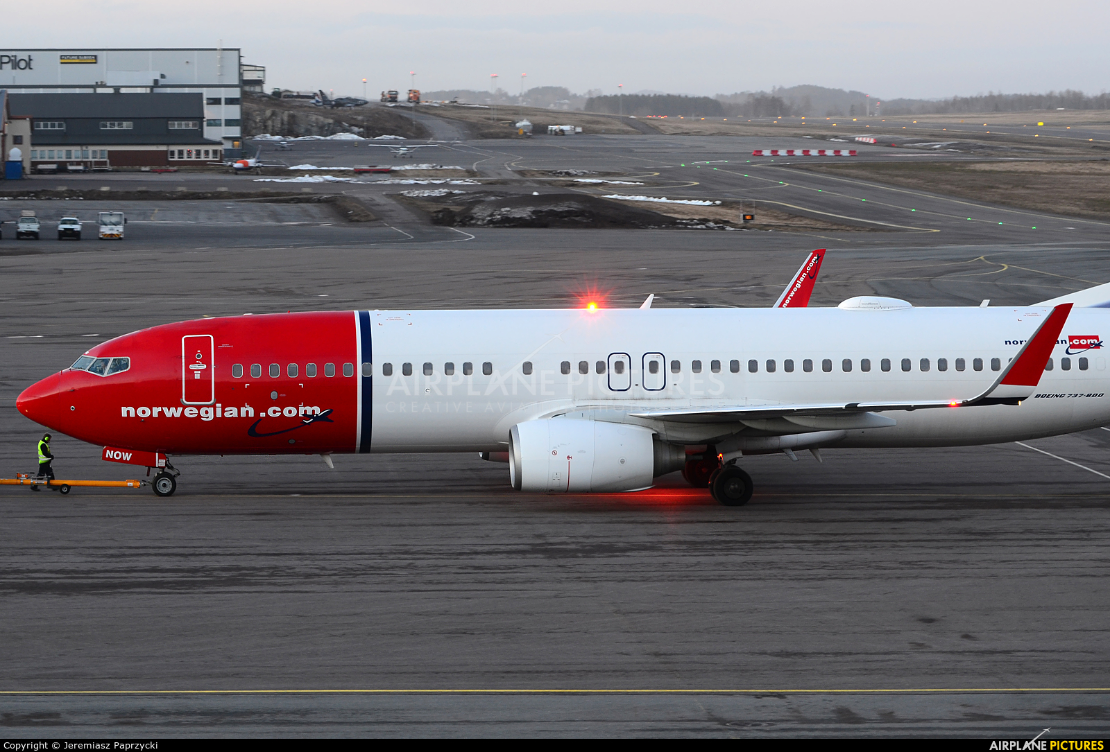 Norwegian Air Shuttle LN-NOW aircraft at Sandefjord - Torp