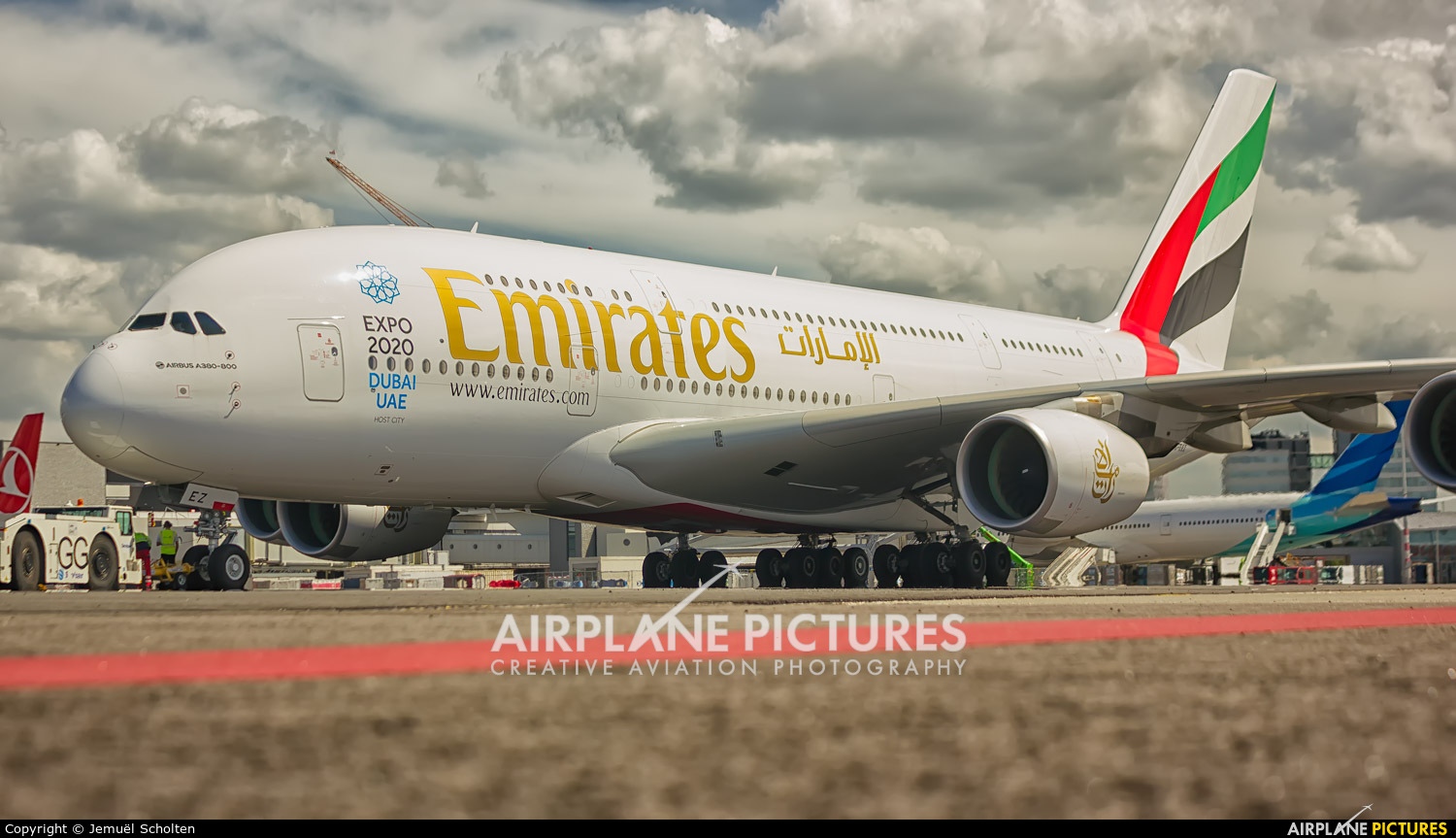 Emirates Airlines A6-EEZ aircraft at Amsterdam - Schiphol
