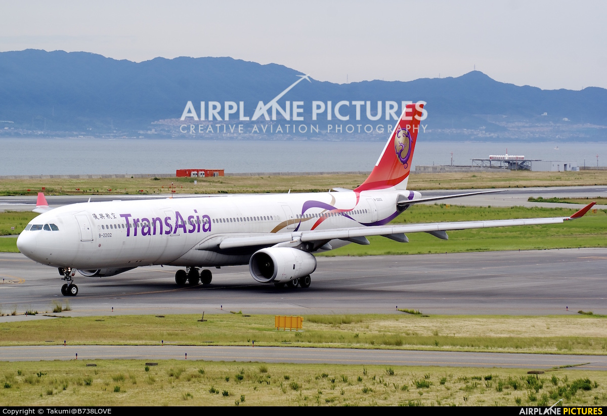 TransAsia Airways B-22102 aircraft at Kansai Intl