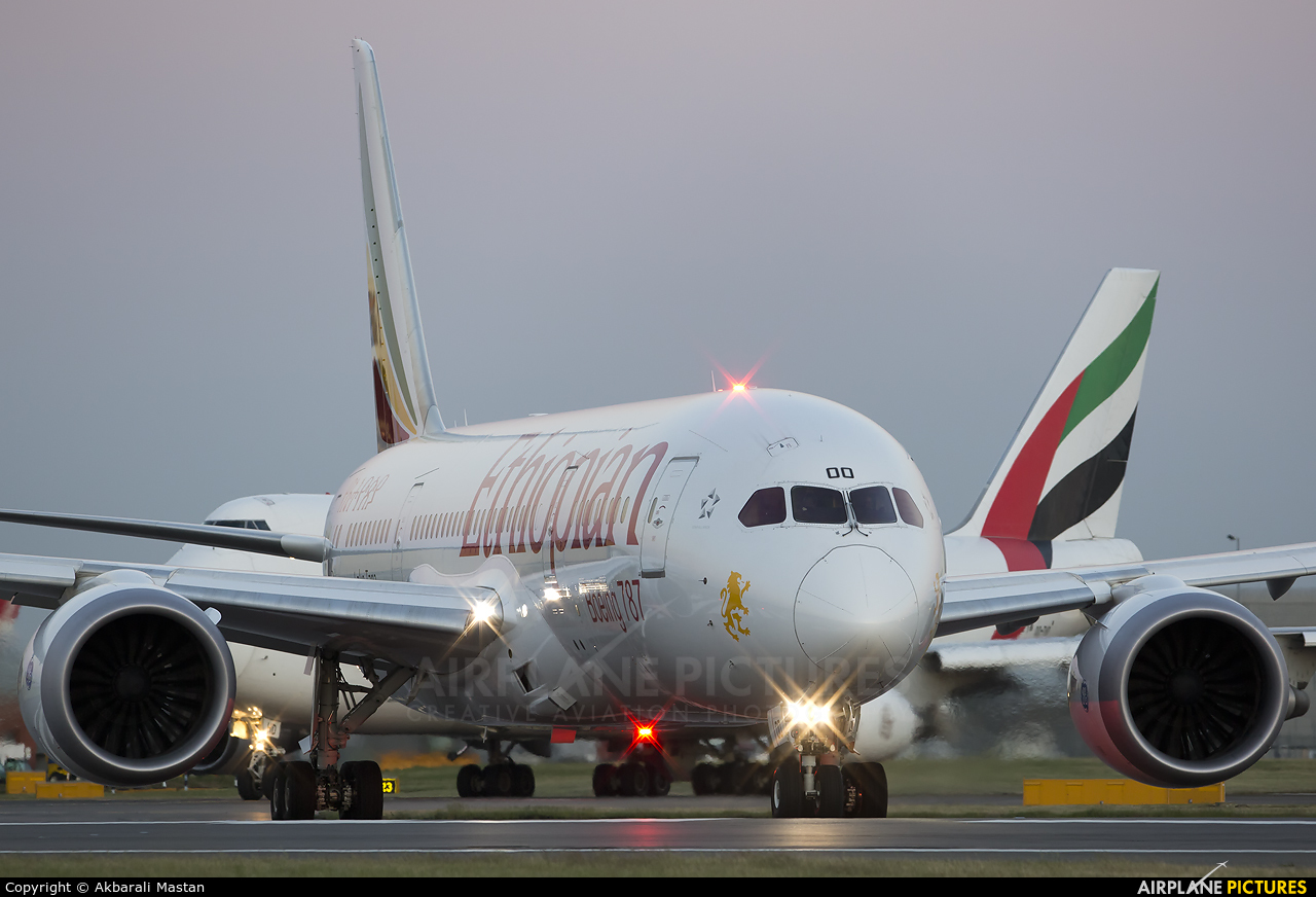 Ethiopian Airlines ET-AOO aircraft at London - Heathrow