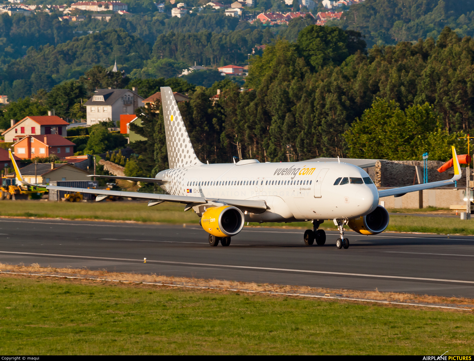 Vueling Airlines EC-LVO aircraft at La Coruña