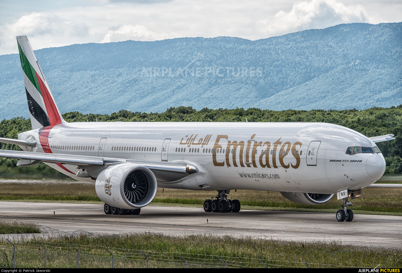 Emirates Airlines A6-ENX aircraft at Geneva Intl